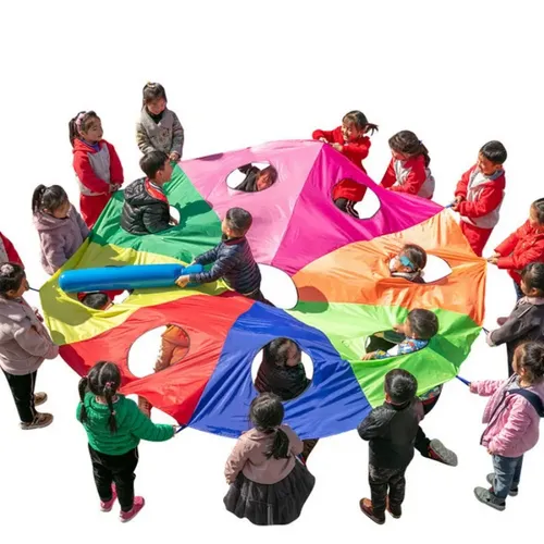Regenbogen Regenschirm Fallschirm Spielzeug Whack EIN Maulwurf Spiele Im Freien Für Kinder Sport
