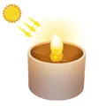 Solar Power Flameless LED Tea Light Plastic Candle Light Power LED Flameless Electronic Tea Lights