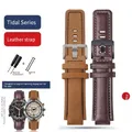 Genuine leather Watch Strap For Timex compass Watchband T2n739 T2n720 T2n721 Series Watch Band