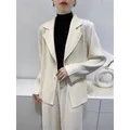 Miyake Large Toothpick Pleated Casual Suit Women 2023 Spring and Autumn Design Comfortable Thickened