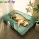 Large Dog Bed Soft Thicken Corduroy Pet Sleeping Mat Non-slip Oversize Pet Kennel Winter Warm