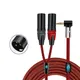 Stereo Jack 3.5mm Male to Dual XLR Audio Cable for PC Mobile Mixer Amplifier 3.5 to 2 XLR 3 Pin Y