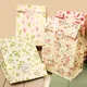 12pcs Flowers Paper Gift Bags with Thank You Paper Sticker Craft Gift Candy Packing Paper Bags