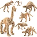 12Pcs Mini Dinosaur Skeleton Fossils Bones Action Figures Toys Kit Simulation Dinosaur Model