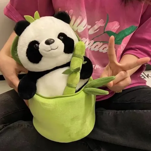 Panda Plüsch Bambus Rohr Panda Stofftier Stofftier