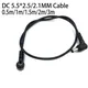 90 Degree Double Elbow DC Power 5.5 x 2.1mm / 2.5mm Male to 5.5 2.1/2.5mm Male Plug Cable Right