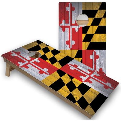 Maryland Flag Outdoor Cornhole Set