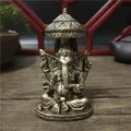 Glück Herr Ganesha Buddha Statuen Bronze Farbe Ornamente Harz Elefanten Hindu Gott Ganesh Skulpturen