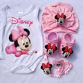 Minnie Mouse Love Cute summer Fun baby crawlers Toddler's cotton shoes hat suit onesies Funky