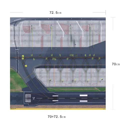 Modell Flughafen Layout Blatt/Schürze für 1/400 und 1/500 Runway Abschnitte Blatt Flughafen