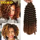 TOMO 8 12 Zoll Kurze Lockige Synthetische Haar Jamaican Bounce Zauberstab Curl Flechthaar 20 Wurzeln