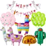 Mexican Party Alpaca Cactus Foil Balloon Alpaca Llama Banner Bachelorette Pinata Balloon Party Decor