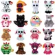 25CM Ty Big Eye Beanie Tortoise Giraffe Penguin Unicorn Bat Gorilla Elephant Owl Fox Fish Ghost