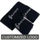 100% Cotton Black bath towel Hand Towel Free Design Customized Embroidery LOGO Nail Shop Beauty Shop