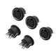 5Pcs 8 Pin Mini DIN Buchse Anschluss 8Pin DIN PS2 Jack Mini Circular DIN Terminal Chassis Schwarz