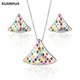 XUANHUA Edelstahl Schmuck Sets Für Frauen Multicolor Luxus Mode Schmuck Indischen Schmuck-Set