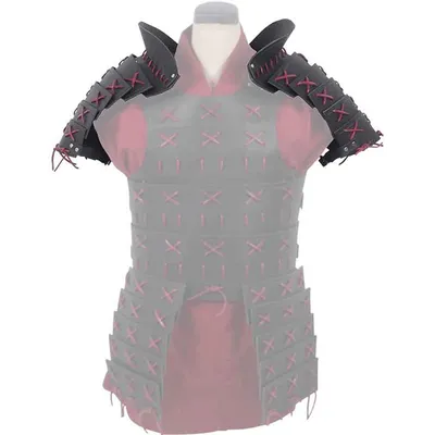 Mittelalterliche Samurai Schulterrüstung Wikinger Pirat Gladiator Ninja Krieger Cosplay Kostüm Gothic Steampunk Leder Pauldrons für Männer Image