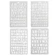 4 PCS Assorted Styles Number And Letter Drawing Templates Stencil Set For DIY Craft Journal Photo