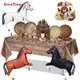 Natural Brown Wood Grain Plastic Tablecloth Paper Plates for Rustic Western Barn Cowboy Horse