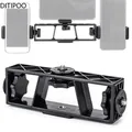 3-Position Stand Clip Bracket Holder Mobile Phone Clamp Tripod 1/4" Mount for Smartphones Mic Fill