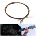 New Colorful Folk Guitar String Replacement Parts Acoustic Guitar Copper Core Strings Kit Musical