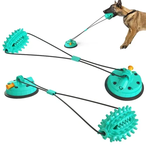 Hund Kau spielzeug Seil & Vakuum Saugnapf & multifunktion ale Kauball Tauziehen Spiel Futter Spender