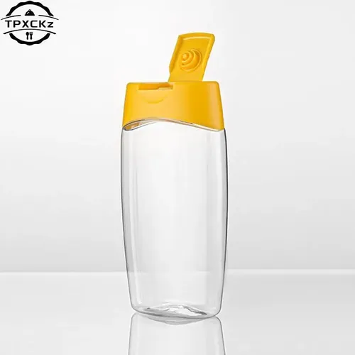 500g Honig Flasche Transparent Nicht-Drip Honig Spender Honig Squeeze Flasche Essig Öl Sirup Flasche