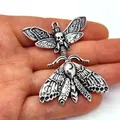 hzew 5pcs Women Wedding Party Fashion Jewelry charm Gifts Moon Moth Pendant charms for women man