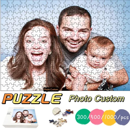 300/500/1000 stück Personalisierte Jigsaw Puzzle mit Ihrem Eigenen Foto Großen Format Familie Spiele