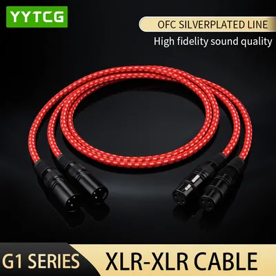 YYTCG Hifi XLR Kabel Hohe quailty 3 Pin 2 XLR Männlich zu 2 XLR Weibliche audio kabel 1m 2m 3m 5m