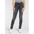 Skinny-fit-Jeans LEVI'S "721 High rise skinny" Gr. 32, Länge 28, schwarz (black wash) Damen Jeans Röhrenjeans