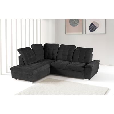 Ecksofa WERK2 "Brindisi, Multifunktion, bequem & komfortabel, Breite 263cm, L-Form", grau (anthrazit), B:263cm H:105cm T:212cm, 92% Polyester, 8% Nylon, Sofas, mit verstellbaren Kopfteilen, Bettfunktion & Bettkasten Image