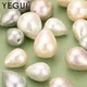 Yegui m557 künstliche baumwoll perle schmuck zubehör schmuck herstellung wasser tropfenform