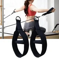 2 stücke Double Loop Pilates Kreis Fuß Straps W/ D-ringe Für Fuß Reformator Fitness Ausrüstung