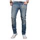 Slim-fit-Jeans ALESSANDRO SALVARINI "ASLuca" Gr. W31 L34, Länge 34, blau (as041) Herren Jeans Slim Fit