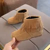 Mode Kinder Stiefel Mädchen Quaste Kurze Booties Faux Wildleder Stiefel Prinzessin Mädchen Stiefel Herbst Winter Kinder Schuhe CSH1171