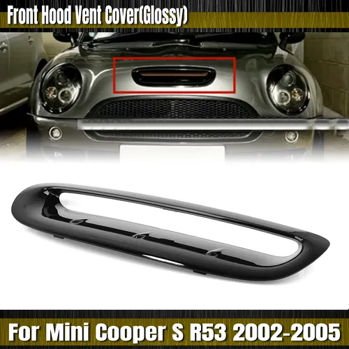 Für mini cooper s r53 r50 2002 2003 2004 2005 kohle faser optik/glänzend schwarz front lufthaube