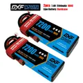 1/2pc dxf 2s lipo batterie 7 4 v 7200mah 100c hardcase xt60 ec5 trx deans xt90 für traxxas scx10
