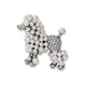 Pudel Hund Simulierte-perle Brosche Sigma Gamma Rho Perle Revers pin SGR Perle Brosche Schmuck