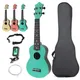 21 zoll Sopran Ukulele mit Gig bag + Tuner + Gurt + Saiten Kit 15 Bünde Hawaiian ukulele gitarre