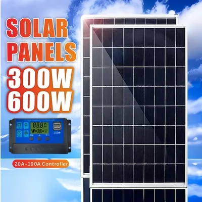 300w/600w Solarpanel-Kits 12V Solar panel 100a Controller Power tragbares Solar batterie ladegerät