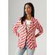 Kurzblazer ANISTON SELECTED Gr. 42, bunt (rosa, offwhite, dunkelrot, hellorange) Damen Blazer