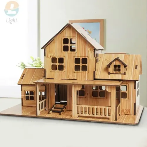 3D Holz puzzle Puzzle Architektur DIY Haus Villa Kinder Jungen Mädchen pädagogisches Geschenk