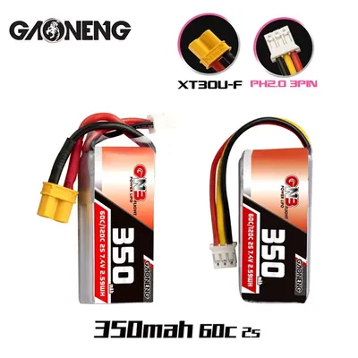 1-10PCS GNB Gaoneng 2S 350mah 7,4 V 60C/120C Lipo Batterie XT30 oder PH2.0 Stecker für BETAFPV Beta75X Tiny Whoop Drohnen Kleine Auto