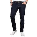 Slim-fit-Jeans ALESSANDRO SALVARINI "ASLuca" Gr. W31 L34, Länge 34, blau (as042) Herren Jeans Slim Fit