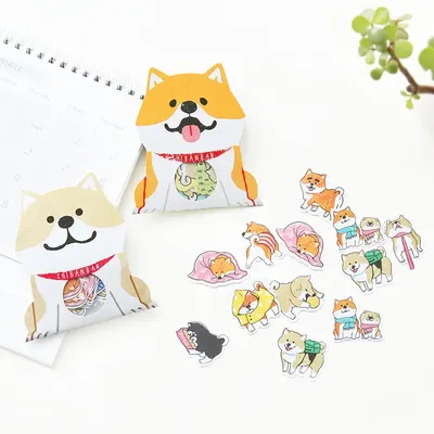 30 teile/paket Nette Hund Shiba Inu Akita Husky Label Aufkleber Dekorative Schreibwaren Aufkleber Image