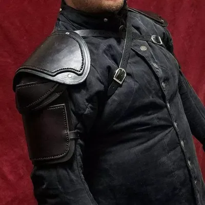 Mittelalterlichen Viking Ritter Schulter Rüstung Leder Pauldrons Pirate Krieger Cosplay Kostüm Image