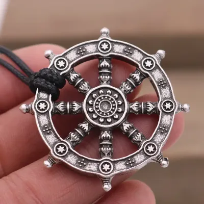 Dropshipping Rudder Charms Dharma Rad des Lebens Samsara Buddhistischen Amulett Anhänger Talisman