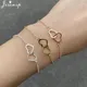 Doppel herz Charm Armband hand gefertigten Schmuck Edelstahl Kette Stern Runde Flugzeug Anhänger