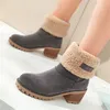 Frauen Stiefel Weibliche Winter Schuhe Pelz Schnee Stiefel Warme Plüsch frauen Schuhe Platz High Heel Stiefeletten Schwarz Botas de Mujer